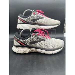 Brooks Ghost 11 Women's 10B Black White Pink Athletic Running Shoes Sneaker GUC